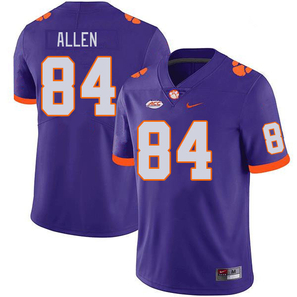 Clemson Tigers #84 Davis Allen College Football Jerseys Stitched Sale-Purple